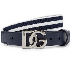 Dolce & Gabbana  Kids Blue and White Designer Belt